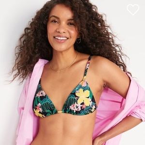 NWT Women's XL Old Navy Triangle Bikini top Tropic Thunder Adjustable Straps